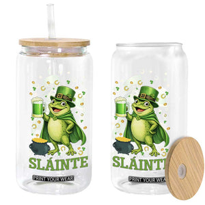 Funny Slainte Irish Frog Beer St Patricks Day Glass Can TS12 Print Your Wear