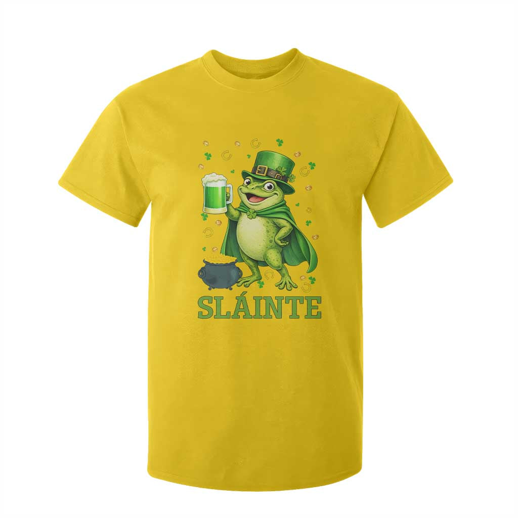 Funny Slainte Irish Frog Beer St Patricks Day T Shirt For Kid TS12 Daisy Print Your Wear