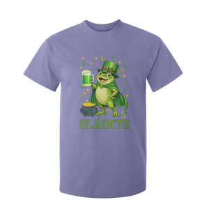 Funny Slainte Irish Frog Beer St Patricks Day T Shirt For Kid TS12 Violet Print Your Wear