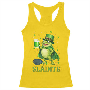 Funny Slainte Irish Frog Beer St Patricks Day Racerback Tank Top TS12 Daisy Print Your Wear