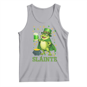 Funny Slainte Irish Frog Beer St Patricks Day Tank Top TS12 Athletic Heather Print Your Wear