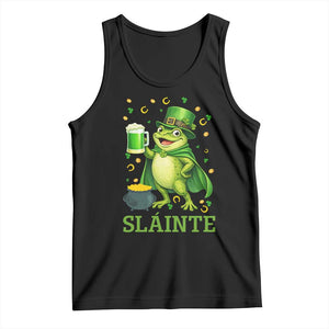 Funny Slainte Irish Frog Beer St Patricks Day Tank Top TS12 Black Print Your Wear