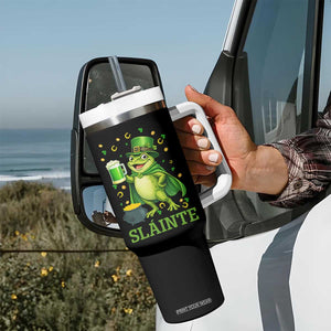 Funny Slainte Irish Frog Beer St Patricks Day Tumbler With Handle TS12 Print Your Wear