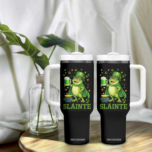Funny Slainte Irish Frog Beer St Patricks Day Tumbler With Handle TS12 Print Your Wear