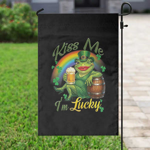 Funny Kiss Me I Am Lucky Garden Flag St Patricks Day Frog TS12 Print Your Wear