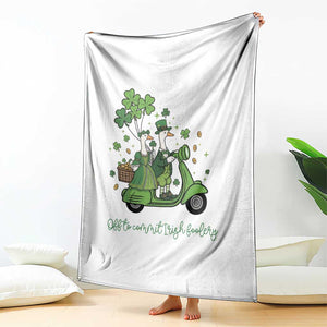 Funny Silly Irish Goose Throw Blanket Off To Commit Irish Foolery TS12 Print Your Wear