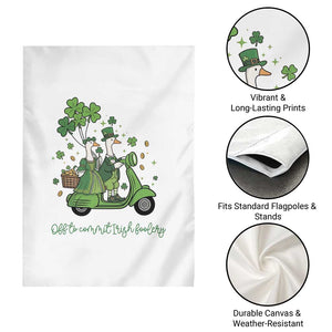 Funny Silly Irish Goose Garden Flag Off To Commit Irish Foolery TS12 Print Your Wear