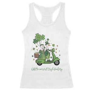 Funny Silly Irish Goose Racerback Tank Top Off To Commit Irish Foolery TS12 White Print Your Wear
