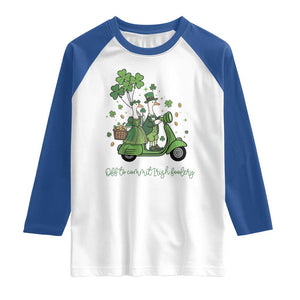 Funny Silly Irish Goose Raglan Shirt Off To Commit Irish Foolery TS12 White Royal Print Your Wear