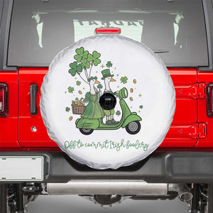Funny Silly Irish Goose Spare Tire Cover Off To Commit Irish Foolery TS12 White Print Your Wear