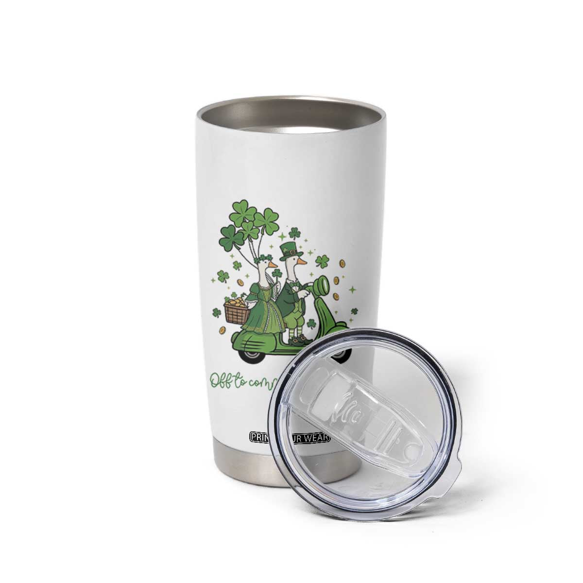 Funny Silly Irish Goose Tumbler Cup Off To Commit Irish Foolery TS12 Print Your Wear