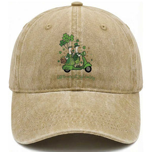 Funny Silly Irish Goose Washed Cotton Baseball Cap Off To Commit Irish Foolery TS12 Print Your Wear