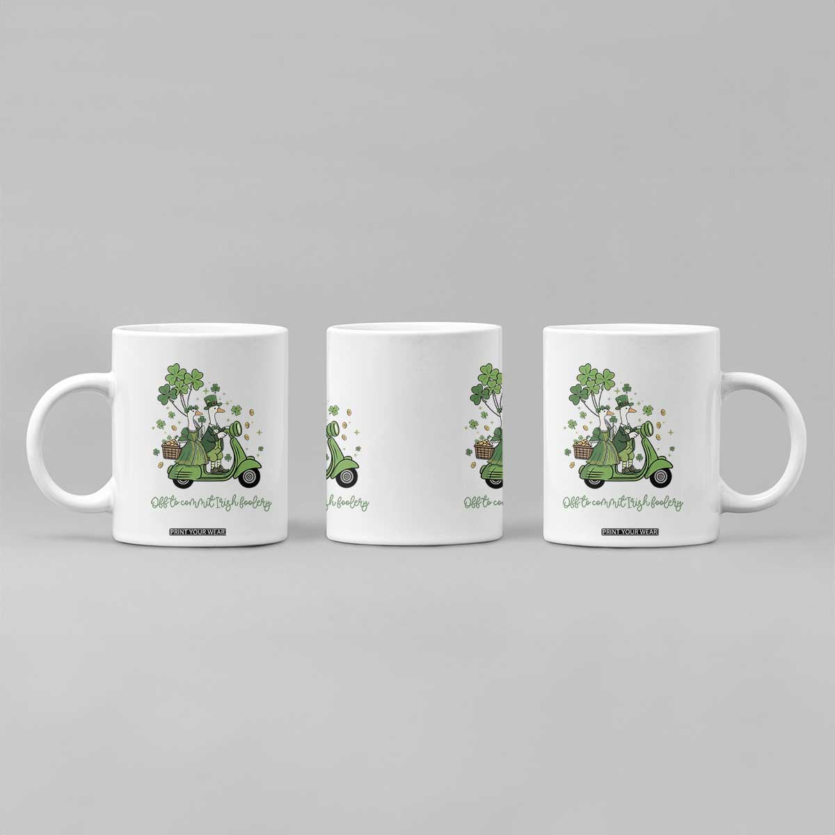 Funny Silly Irish Goose Coffee Mug Off To Commit Irish Foolery TS12 Print Your Wear