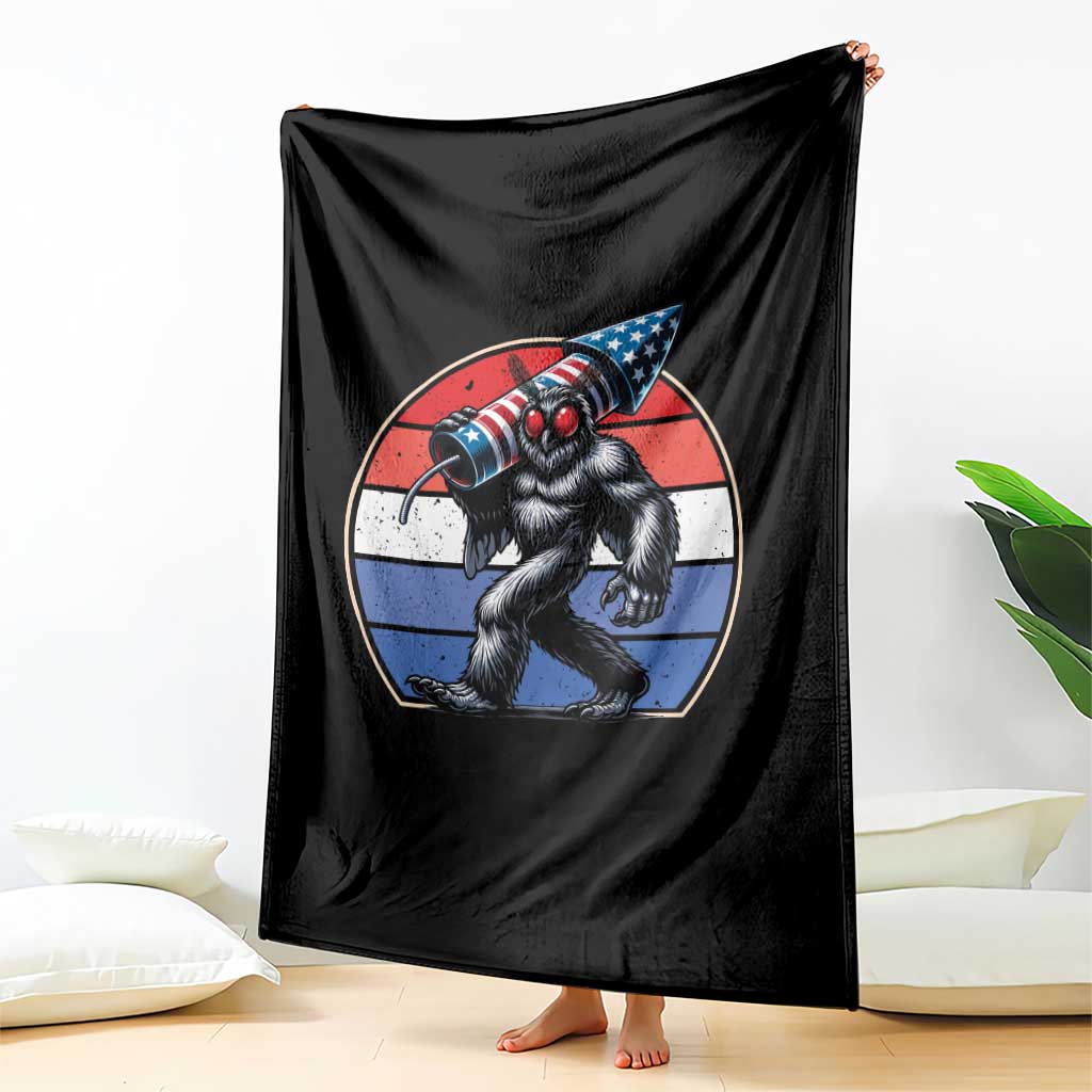 Funny Patriotic Mothman Throw Blanket West Virginia Cryptid Lover Gift TS12 Print Your Wear