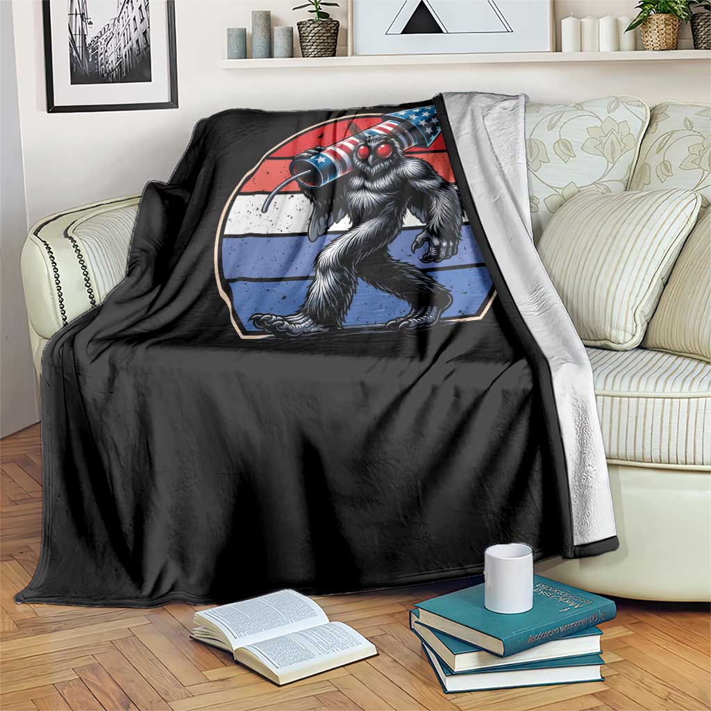 Funny Patriotic Mothman Throw Blanket West Virginia Cryptid Lover Gift TS12 Print Your Wear