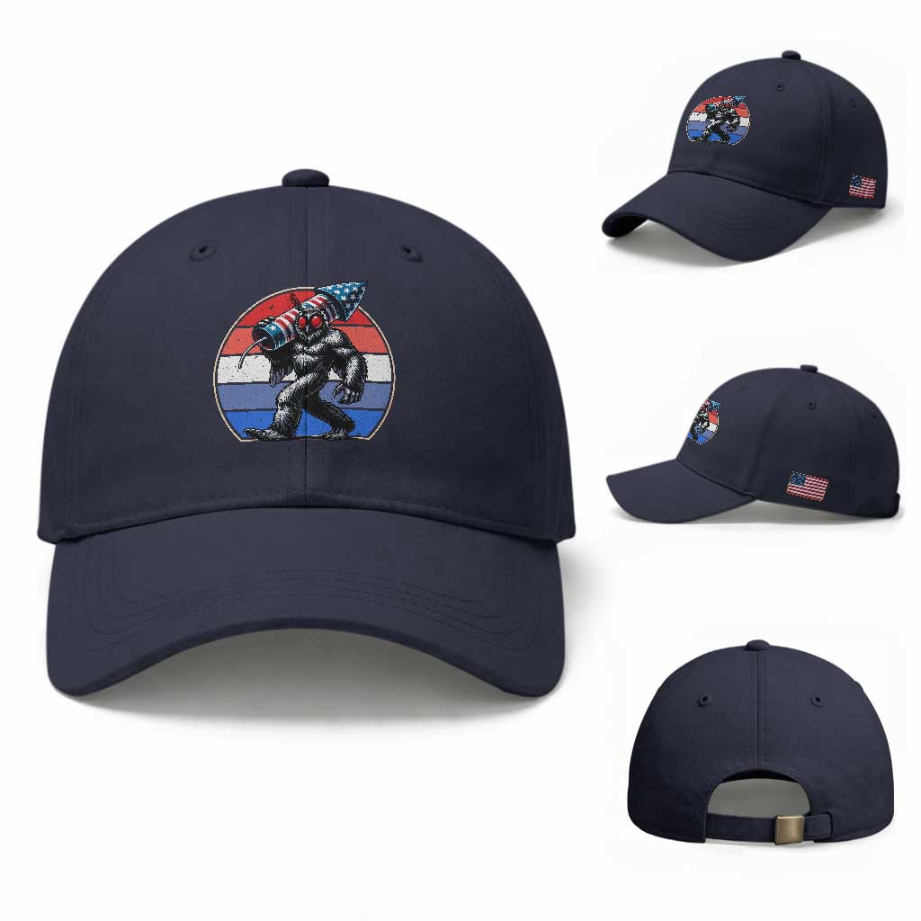 Funny Patriotic Mothman Baseball Cap West Virginia Cryptid Lover Gift TS12 Baseball Cap Universal Fit Navy Print Your Wear