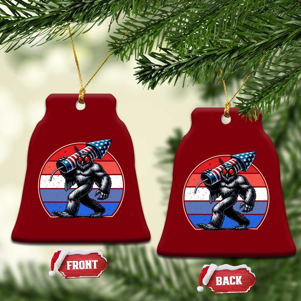 Funny Patriotic Mothman Ceramic Ornament West Virginia Cryptid Lover Gift TS12 Print Your Wear