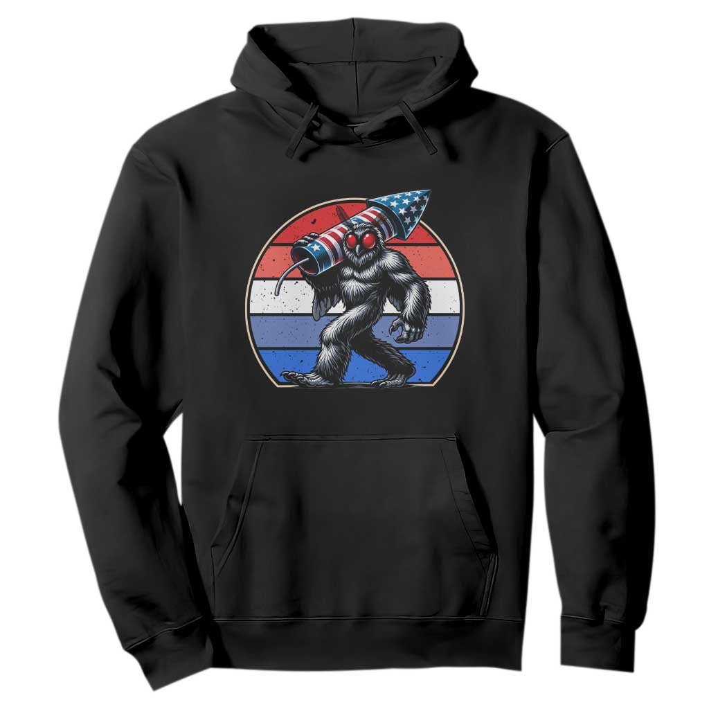 Funny Patriotic Mothman Hoodie West Virginia Cryptid Lover Gift TS12 Black Print Your Wear