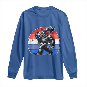 Funny Patriotic Mothman Long Sleeve Shirt West Virginia Cryptid Lover Gift TS12 Royal Blue Print Your Wear