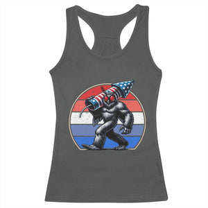 Funny Patriotic Mothman Racerback Tank Top West Virginia Cryptid Lover Gift TS12 Dark Heather Print Your Wear