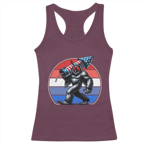 Funny Patriotic Mothman Racerback Tank Top West Virginia Cryptid Lover Gift TS12 Maroon Print Your Wear