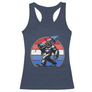 Funny Patriotic Mothman Racerback Tank Top West Virginia Cryptid Lover Gift TS12 Navy Print Your Wear