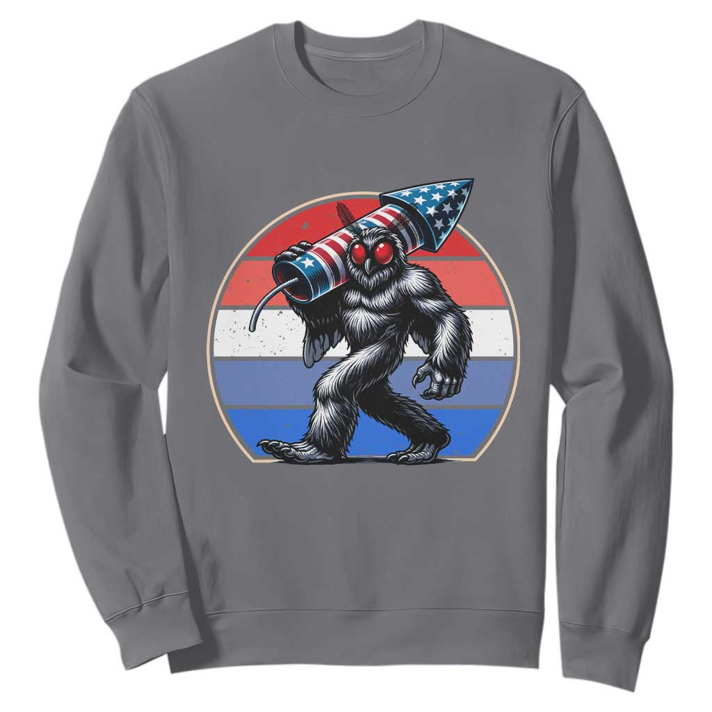 Funny Patriotic Mothman Sweatshirt West Virginia Cryptid Lover Gift TS12 Charcoal Print Your Wear