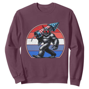 Funny Patriotic Mothman Sweatshirt West Virginia Cryptid Lover Gift TS12 Maroon Print Your Wear