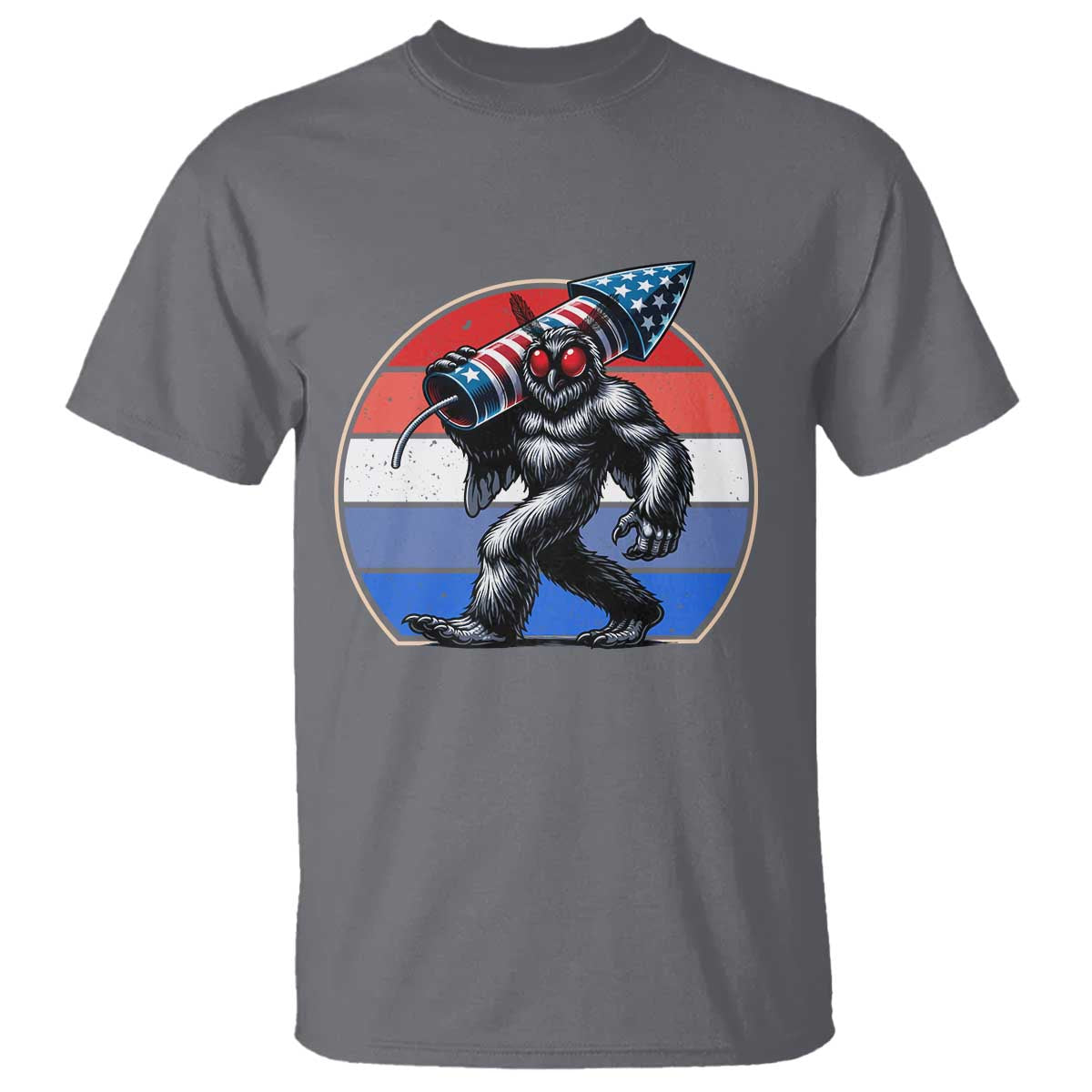 Funny Patriotic Mothman T Shirt West Virginia Cryptid Lover Gift TS12 Charcoal Print Your Wear