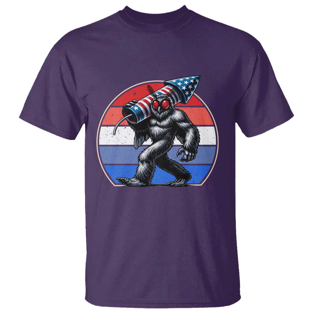 Funny Patriotic Mothman T Shirt West Virginia Cryptid Lover Gift TS12 Purple Print Your Wear