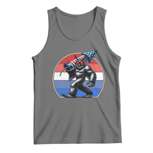 Funny Patriotic Mothman Tank Top West Virginia Cryptid Lover Gift TS12 Black Heather Print Your Wear