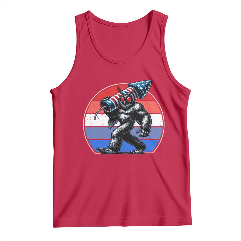 Funny Patriotic Mothman Tank Top West Virginia Cryptid Lover Gift TS12 Red Print Your Wear