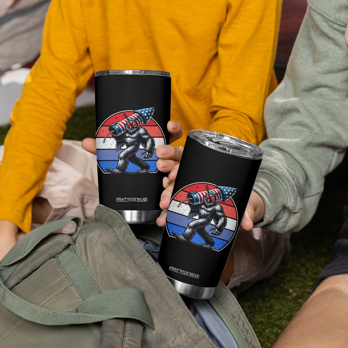 Funny Patriotic Mothman Tumbler Cup West Virginia Cryptid Lover Gift TS12 Print Your Wear