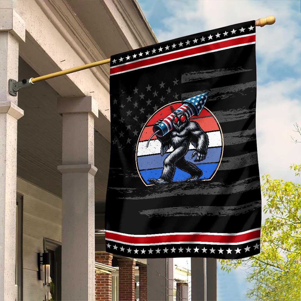 Funny Patriotic Mothman Garden Flag West Virginia Cryptid Lover Gift TS12 Distressed Black Red Print Your Wear