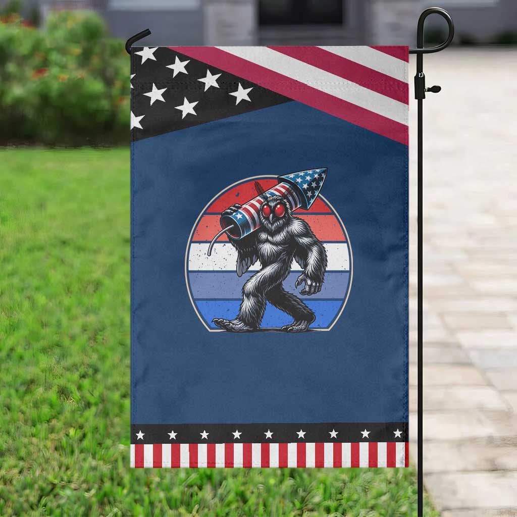 Funny Patriotic Mothman Garden Flag West Virginia Cryptid Lover Gift TS12 Classic Blue Black Print Your Wear