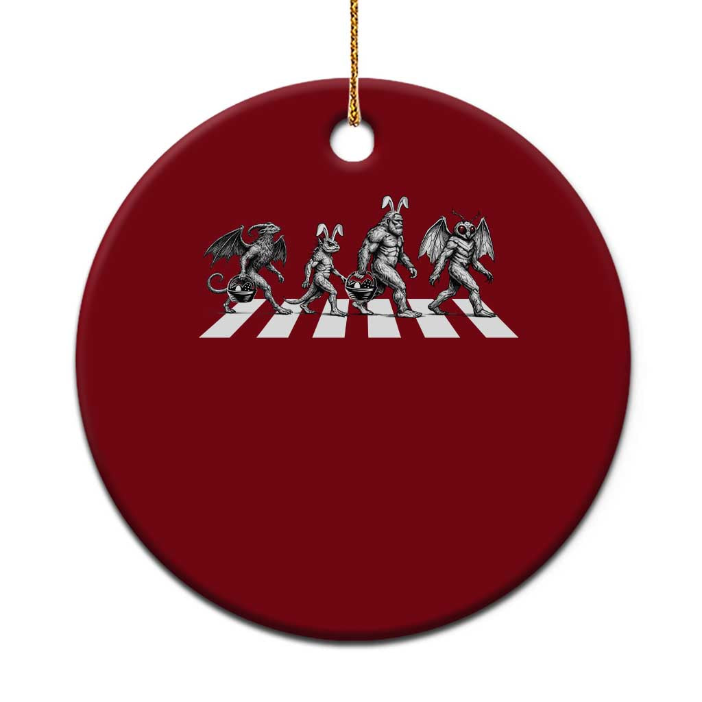 Funny Easter Cryptid Walk Ceramic Ornament Bigfoot Mothman Jersey Devil Chupacabra TS12 1pc Red Print Your Wear
