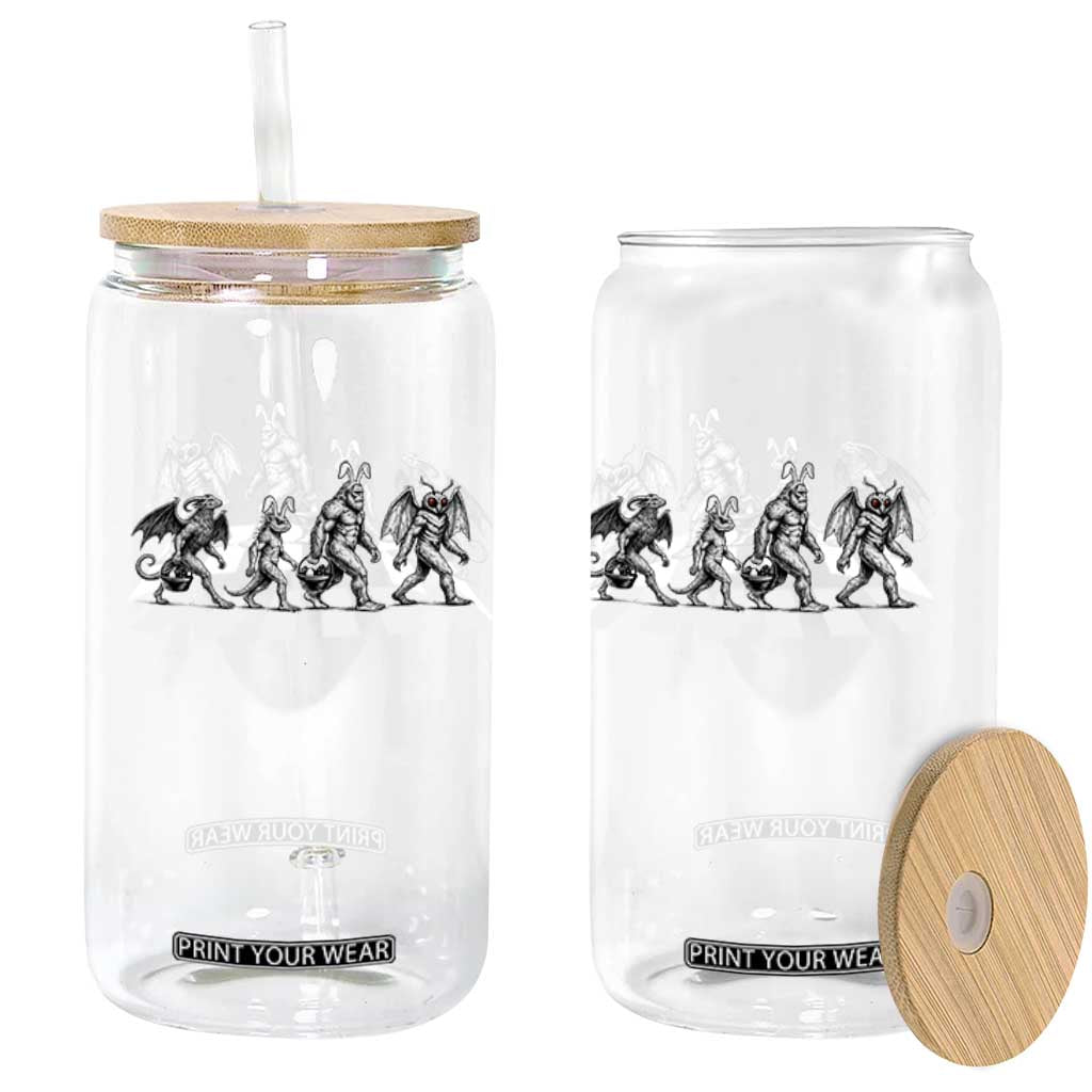 Funny Easter Cryptid Walk Glass Can Bigfoot Mothman Jersey Devil Chupacabra TS12 Print Your Wear