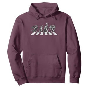 Funny Easter Cryptid Walk Hoodie Bigfoot Mothman Jersey Devil Chupacabra TS12 Maroon Print Your Wear