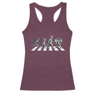 Funny Easter Cryptid Walk Racerback Tank Top Bigfoot Mothman Jersey Devil Chupacabra TS12 Maroon Print Your Wear