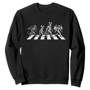 Funny Easter Cryptid Walk Sweatshirt Bigfoot Mothman Jersey Devil Chupacabra TS12 Black Print Your Wear