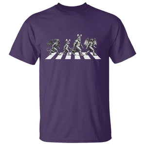 Funny Easter Cryptid Walk T Shirt Bigfoot Mothman Jersey Devil Chupacabra TS12 Purple Print Your Wear