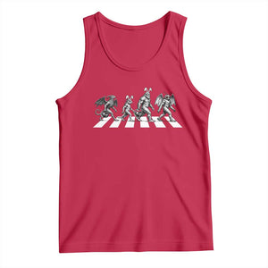Funny Easter Cryptid Walk Tank Top Bigfoot Mothman Jersey Devil Chupacabra TS12 Red Print Your Wear