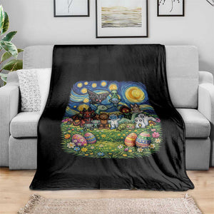 Funny Cryptid Starry Night Easter Throw Blanket Monster Lover Gift TS12 Print Your Wear