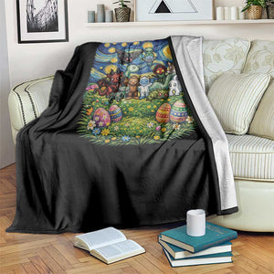 Funny Cryptid Starry Night Easter Throw Blanket Monster Lover Gift TS12 Print Your Wear