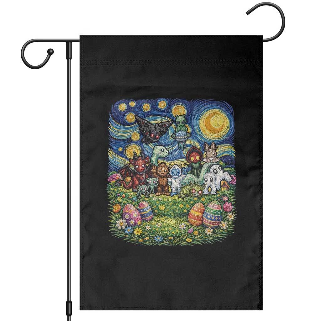 Funny Cryptid Starry Night Easter Garden Flag Monster Lover Gift TS12 Black Print Your Wear