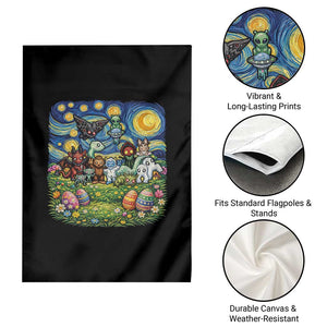 Funny Cryptid Starry Night Easter Garden Flag Monster Lover Gift TS12 Print Your Wear