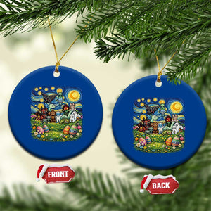 Funny Cryptid Starry Night Easter Ceramic Ornament Monster Lover Gift TS12 1pc Blue Print Your Wear