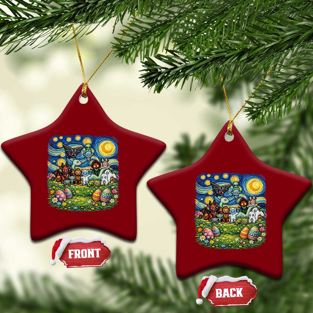 Funny Cryptid Starry Night Easter Ceramic Ornament Monster Lover Gift TS12 Print Your Wear