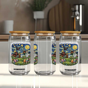 Funny Cryptid Starry Night Easter Glass Can Monster Lover Gift TS12 Print Your Wear