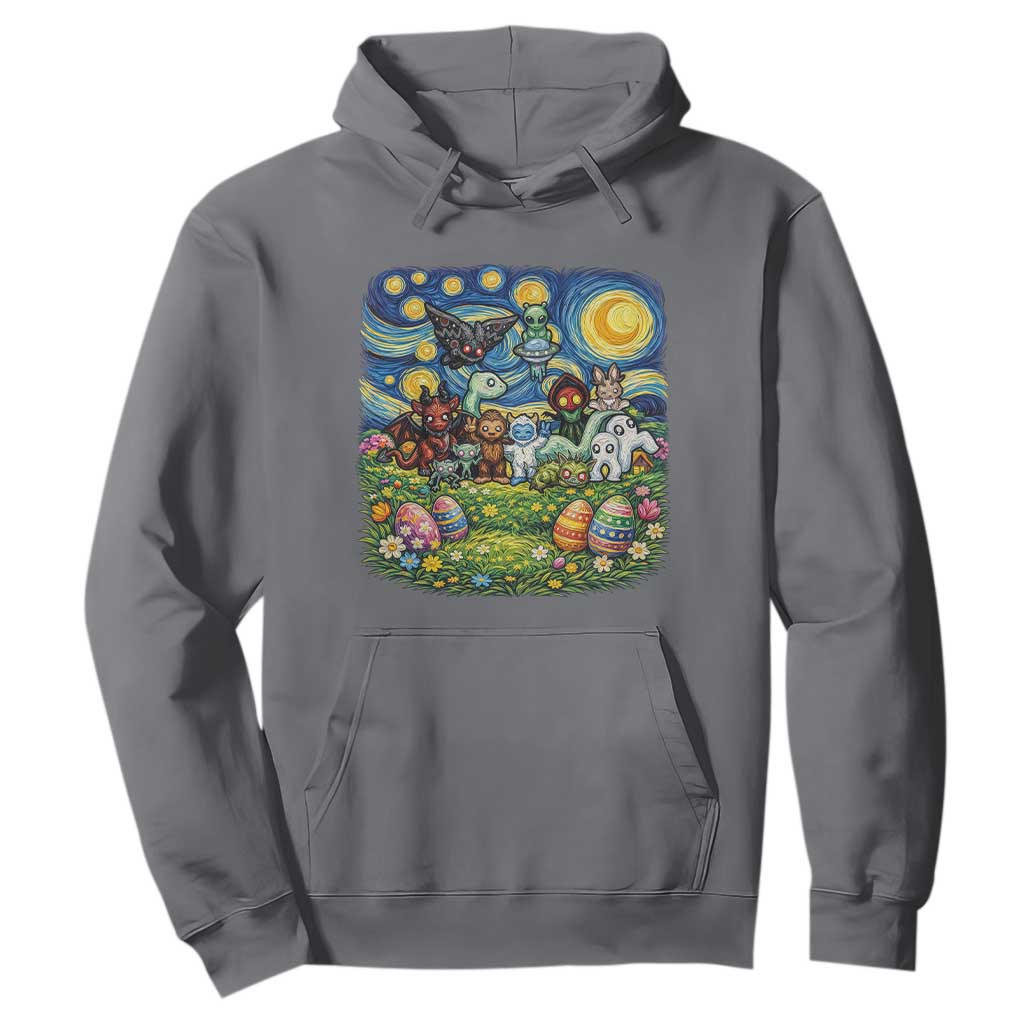 Funny Cryptid Starry Night Easter Hoodie Monster Lover Gift TS12 Charcoal Print Your Wear